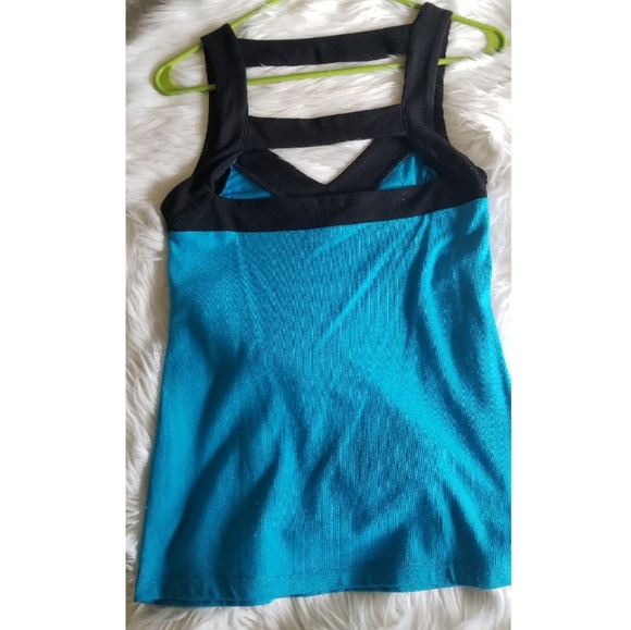 EXPRESS Color Block, Cut-Out Back, Tank Top - Picture 4 of 7